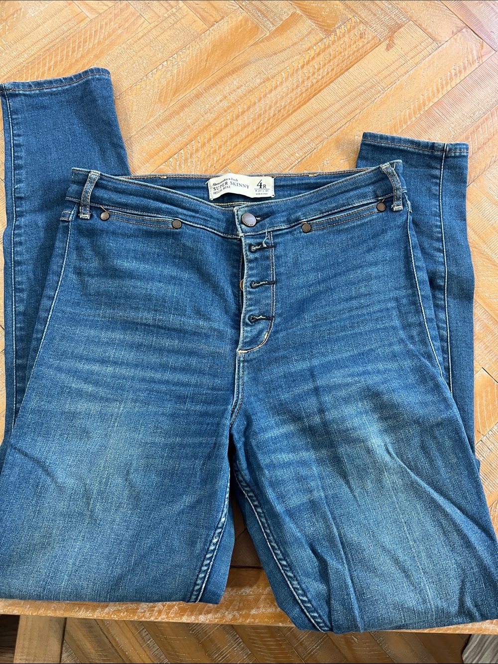 Abercrombie & Fitch Super Skinny High Rise Jeans - Dark Blue